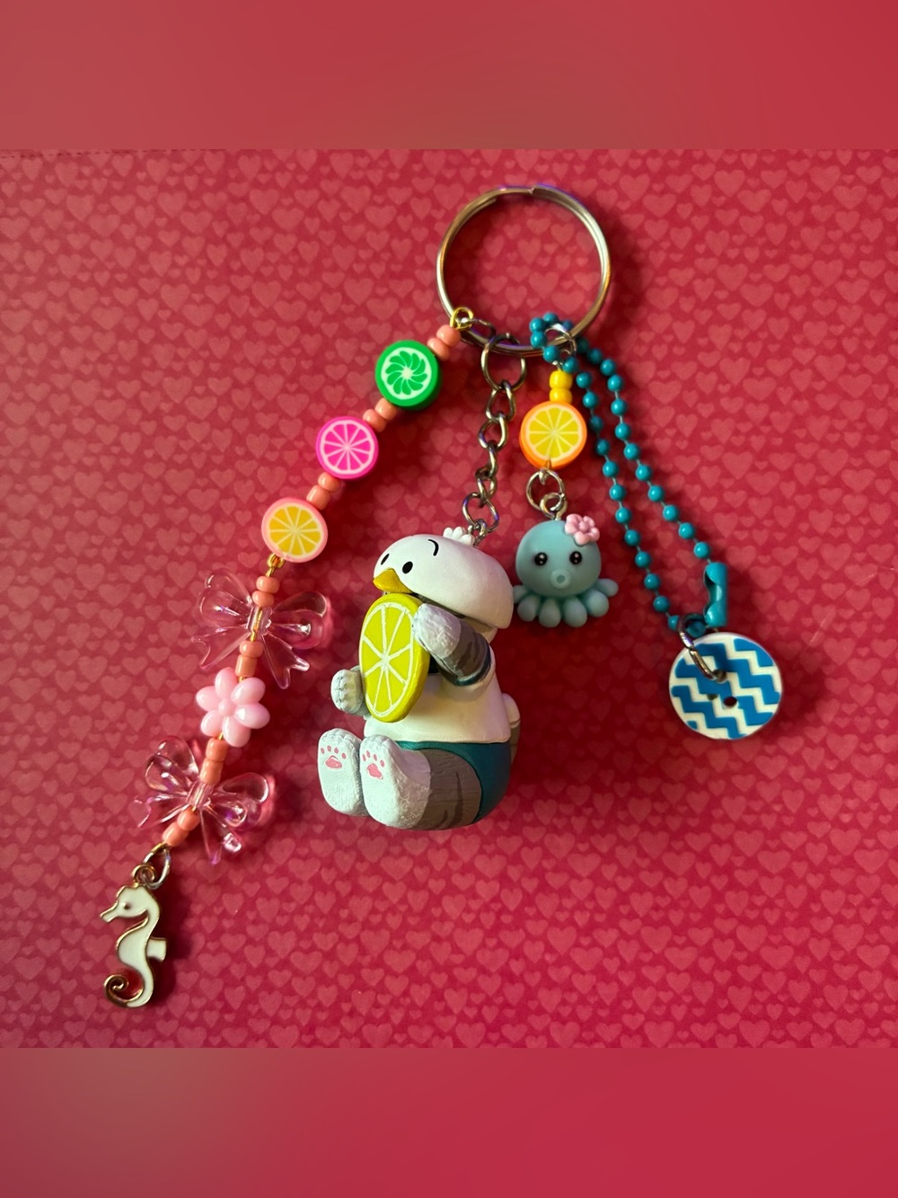 Handmade mofusand cat sanrio PECKLE keychain